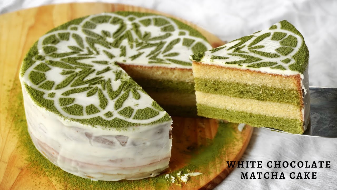 White Chocolate Matcha Cake