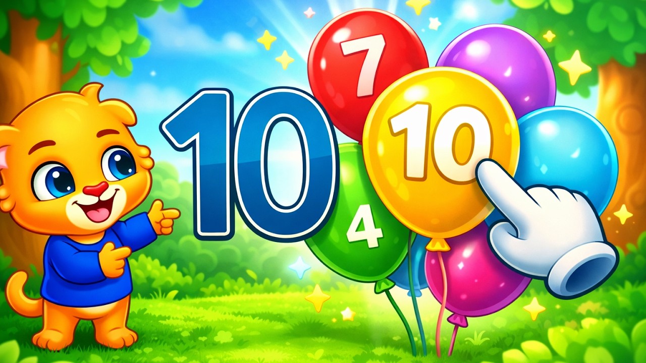 💛👶Learn Numbers with Balloons 🎈🔢 | Match the Correct Number Game for Kids 🧒👧 | Fun Learning Video 🎨✨
