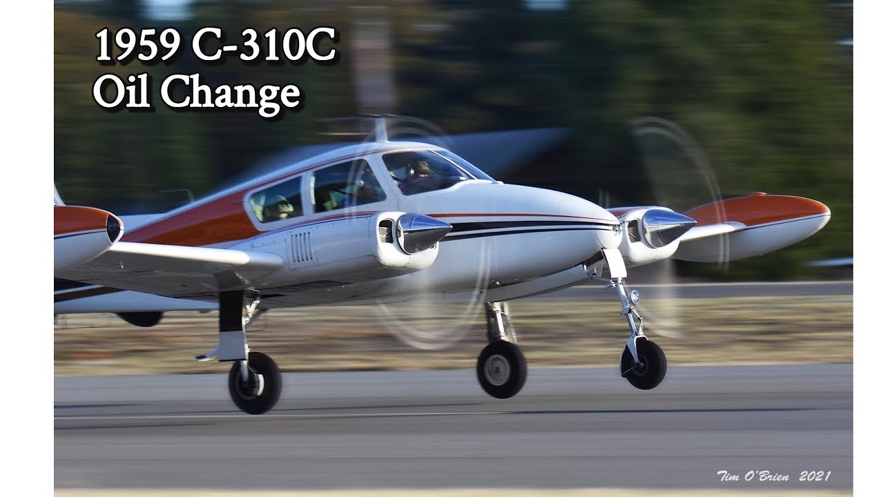 1959 Cessna 310-C 'Harvey' Oil Change