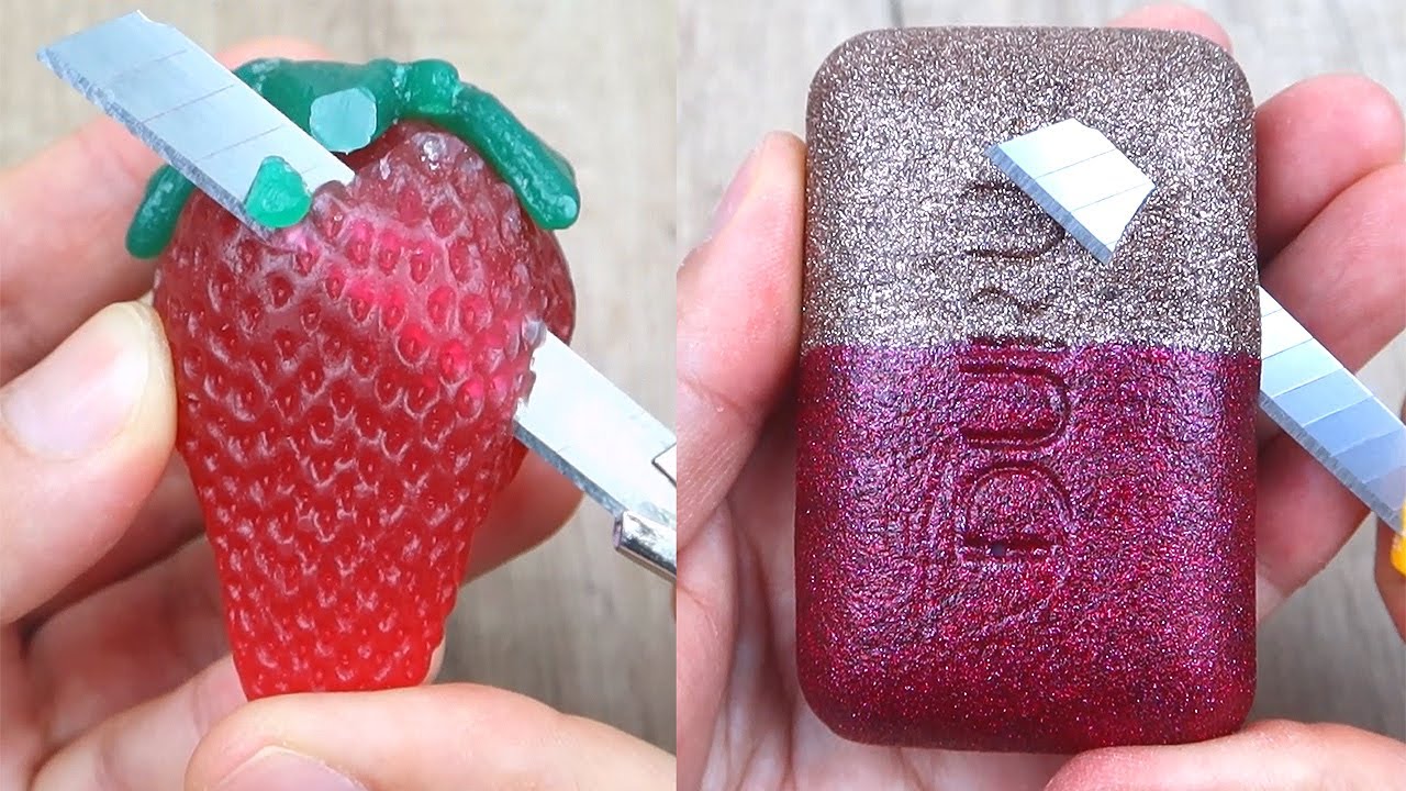 Relaxing Soap Cutting ASMR. Satisfying Soap and lipstick cutting. Corte de jabón - 1216