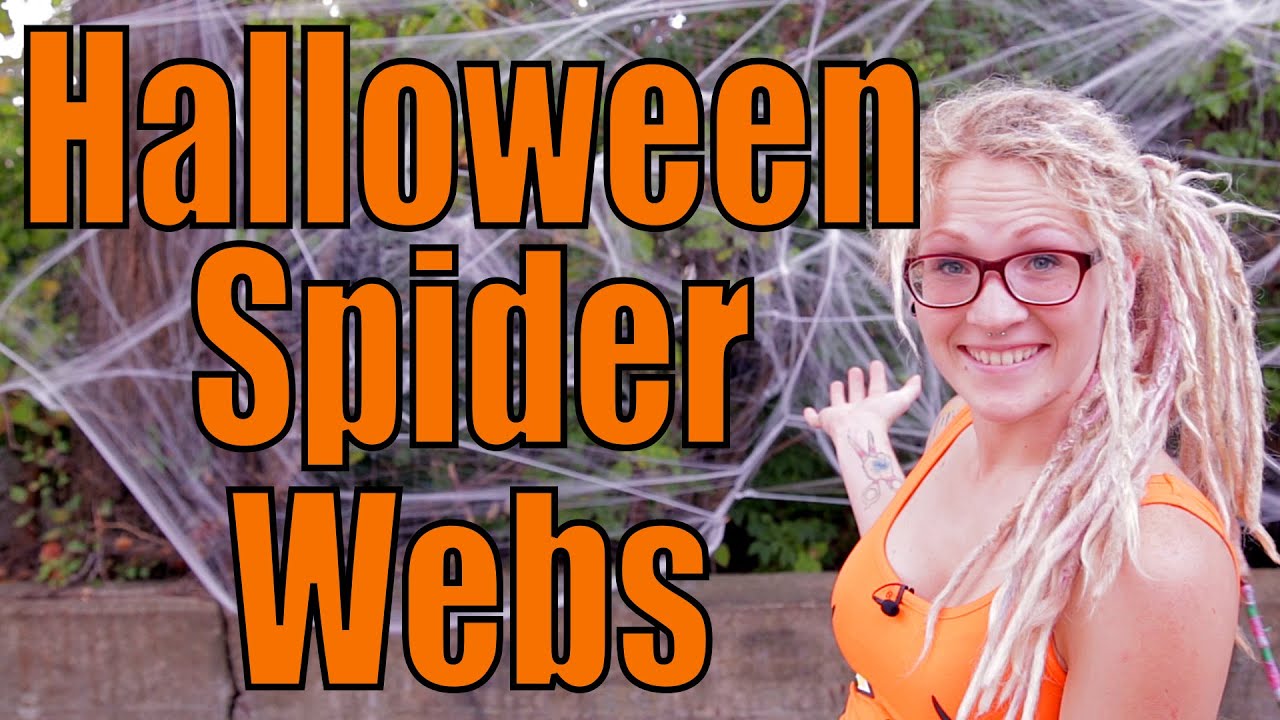 How To Put Up Halloween Spider Web Decorations