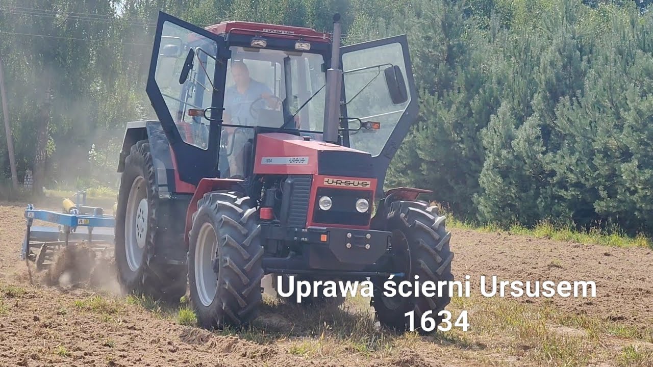 Uprawa ścierni 2025. Ursus 1634 w akcji, dźwięk silnika 