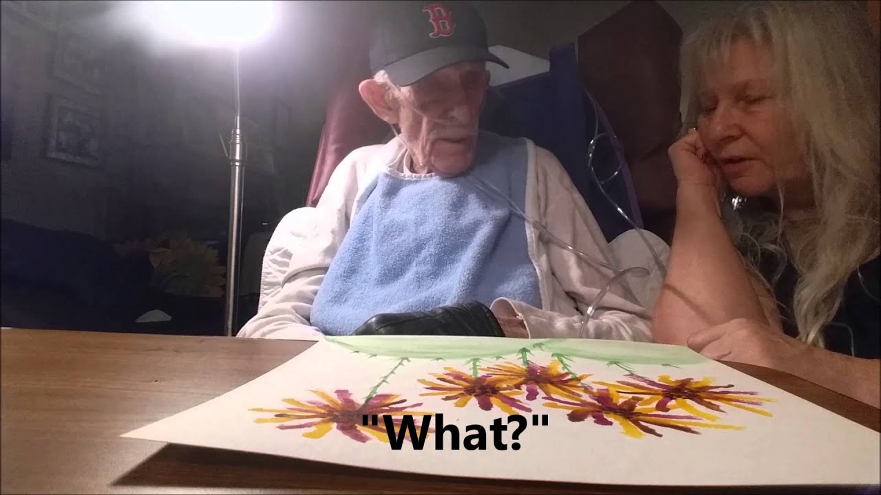 My dad with Alzheimers paints beautiful flowers, will this be his last?