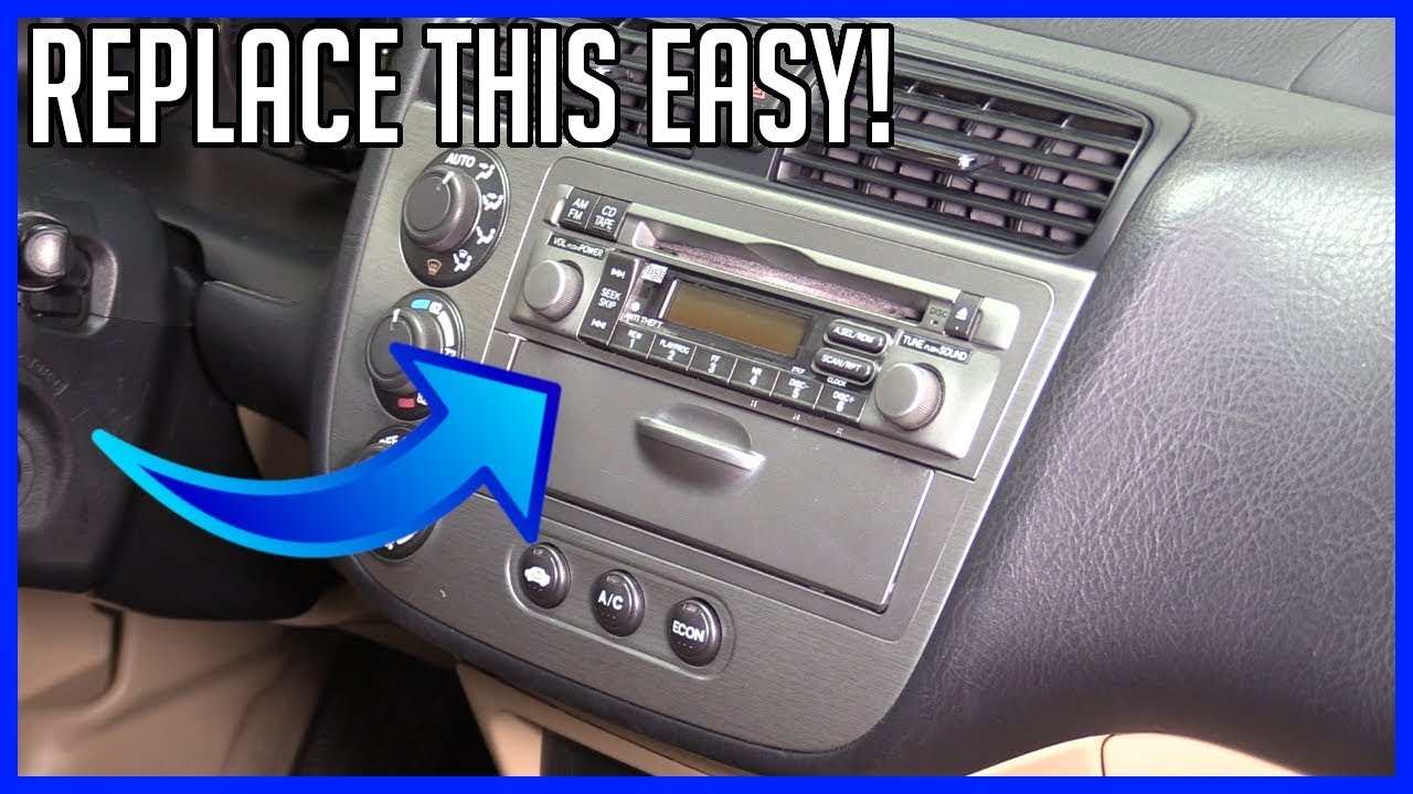 Как заменить штатную магнитолу Honda Civic 2001-2005 ЛЕГКО!