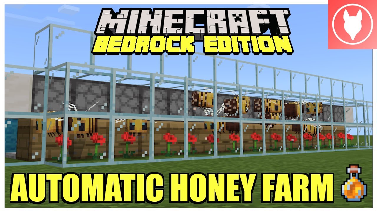 Minecraft Bedrock - Automatic Honey Farm Tutorial (Xbox/MCPE/Windows 10/Switch/PS4)