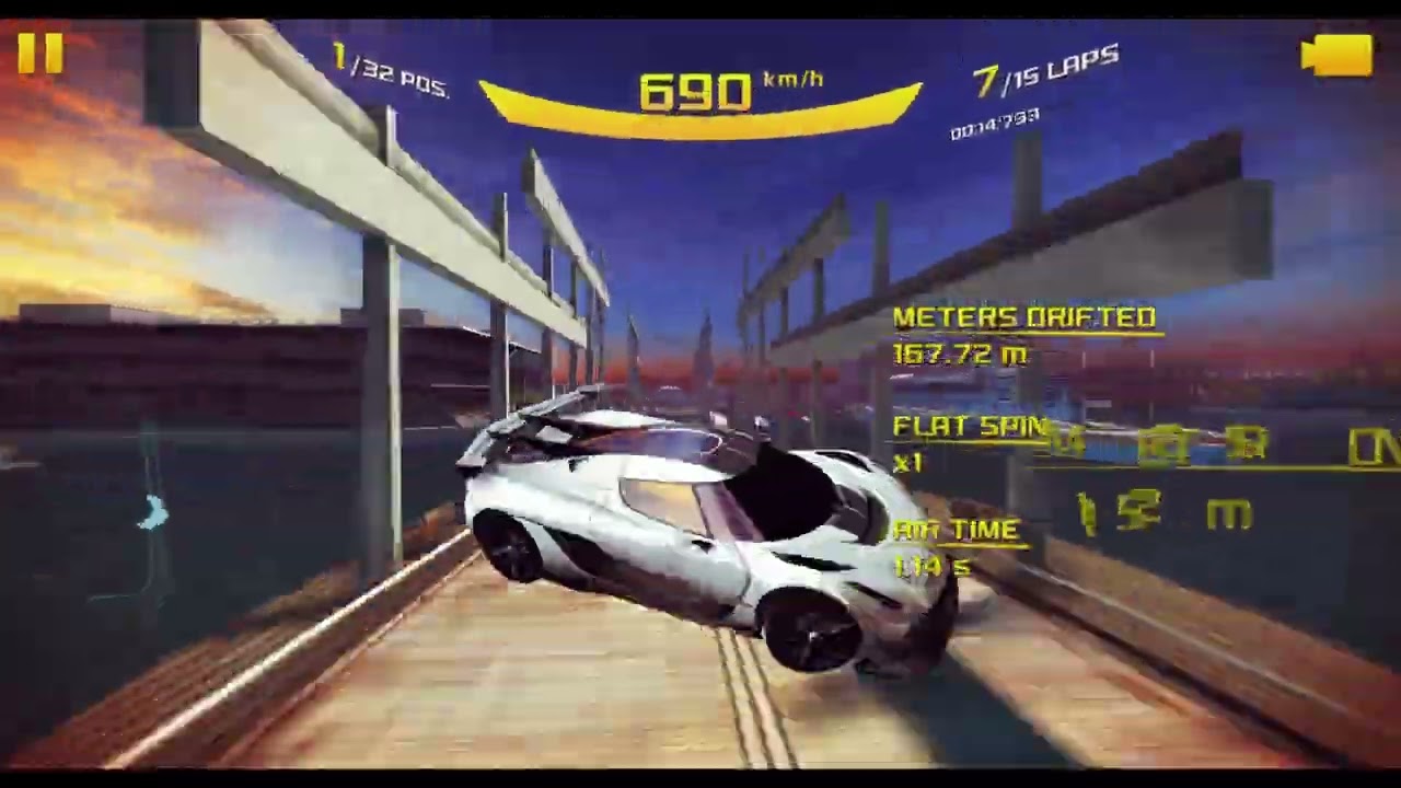 Asphalt 8 Koenigsegg Jesko, Barcelona Reverse, 32 гонщика, 15 кругов (скорость 800 км)