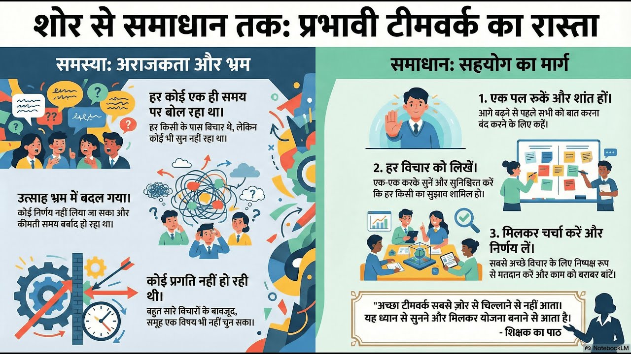 सामूहिक सहयोग THE GROUP PROJECT PLAN Listening makes teamwork stronger.