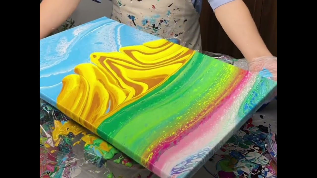 How to Use Fluid Paint to Create Unique Wall Art in Your Home #art #painting #craft