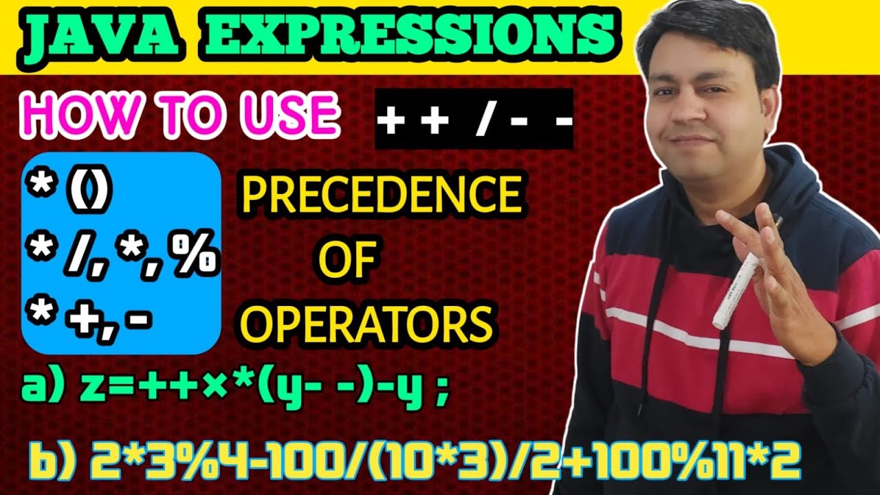 Evaluate Java Expressions | increment and decrement operators in java (++, --) | YP Computer Classes