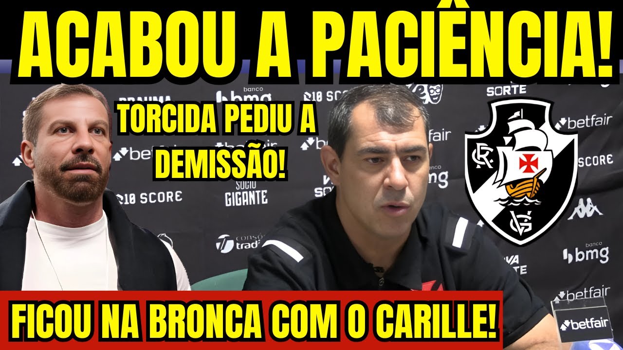 ACABOU A PACIÊNCIA COM O CARILLE! TORCIDA FICOU NA BRONCA! PÓS JOGO CORINTHIANS 3 x O VASCO!