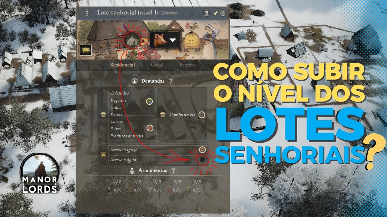Como subir o nível dos Lotes Senhoriais - Manor Lords