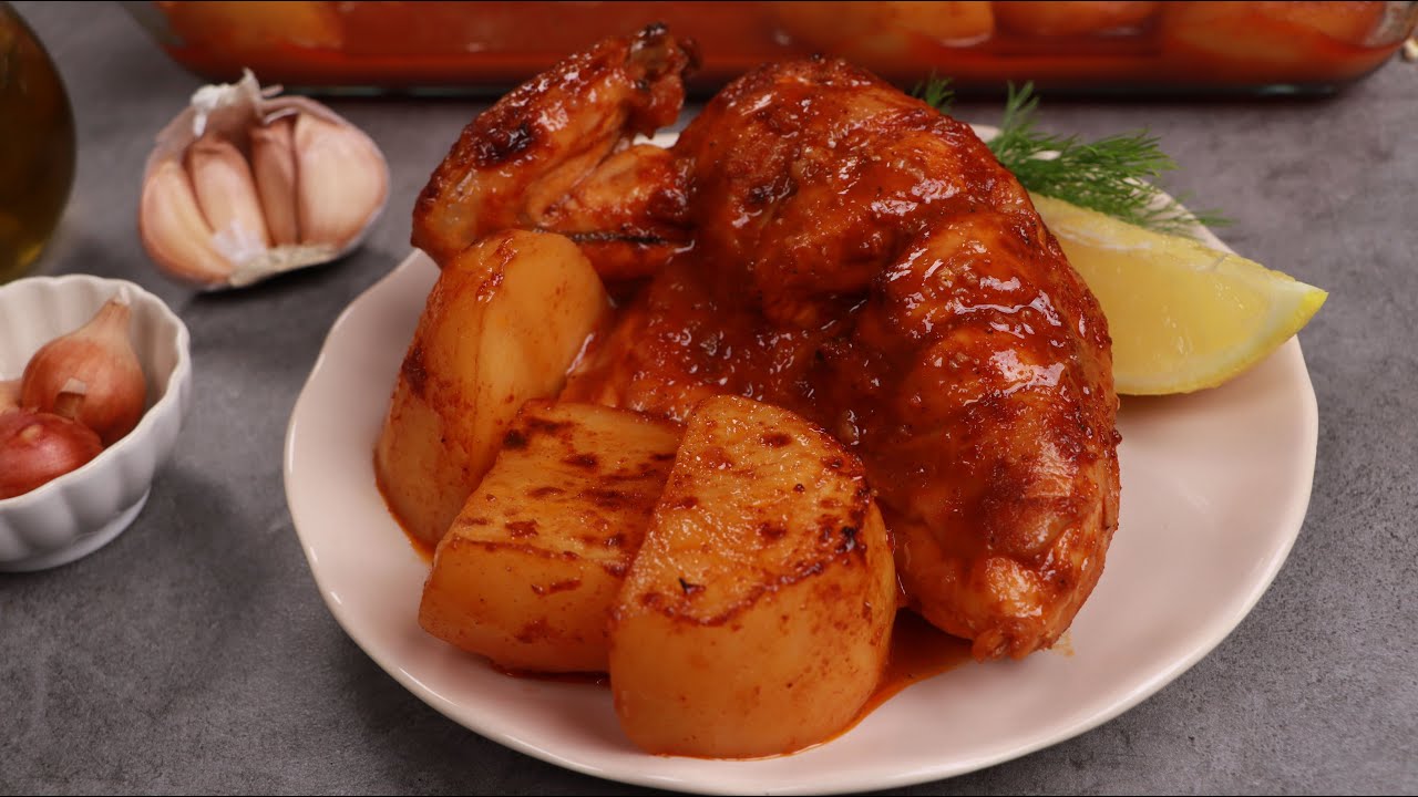 صينية الدجاج  مع البطاطا بتتبيلة مميزة و طعم رهيب 😋 🥰