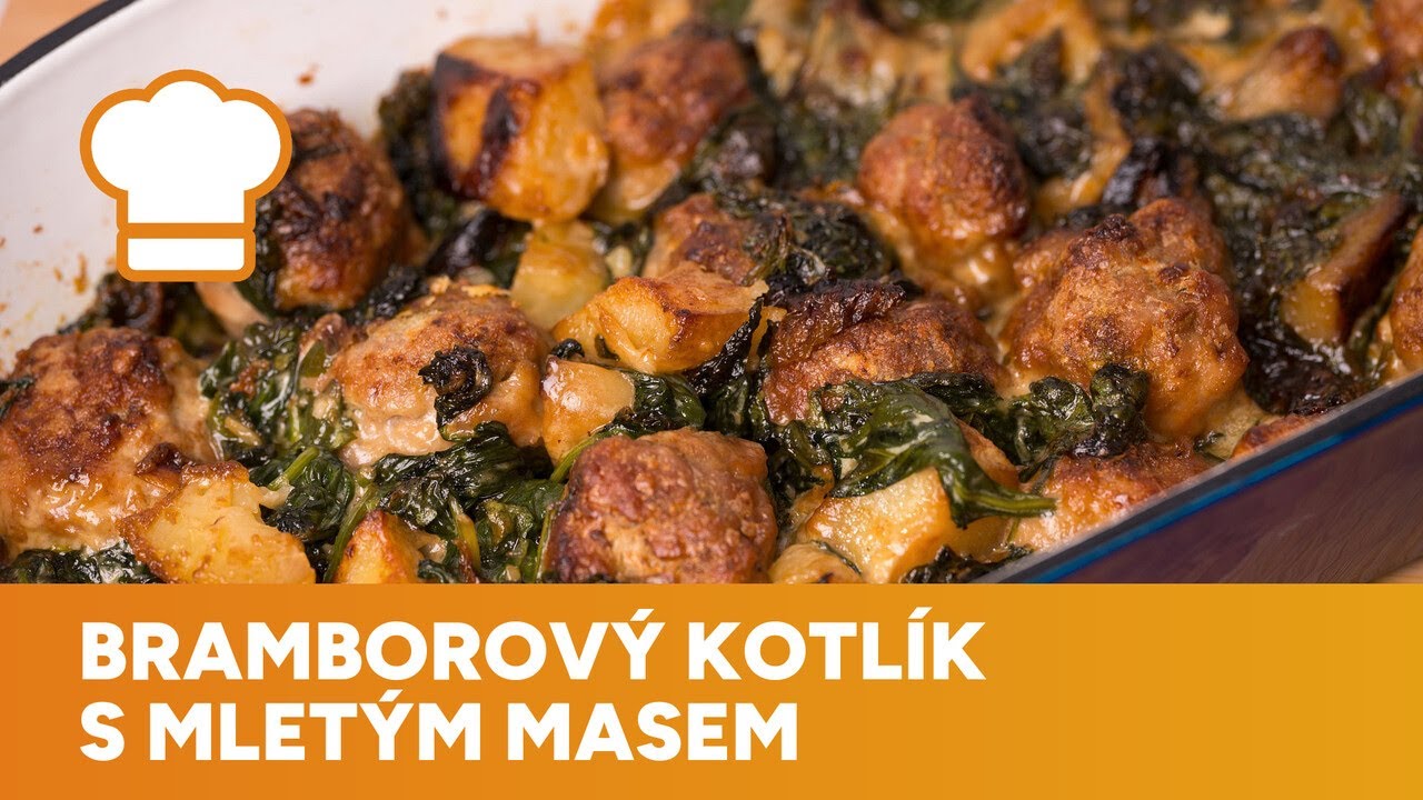 Bramborový kotlík s mletým masem a špenátem: Jednoduchý pokrm nasytí celou rodinu.