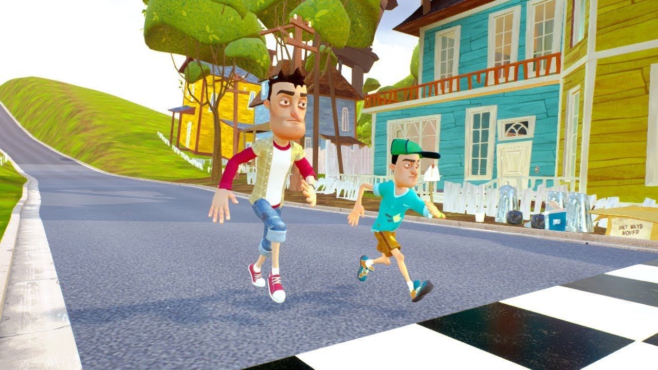 PLAYER VS KID PLAYER RACES - Hello Neighbor
