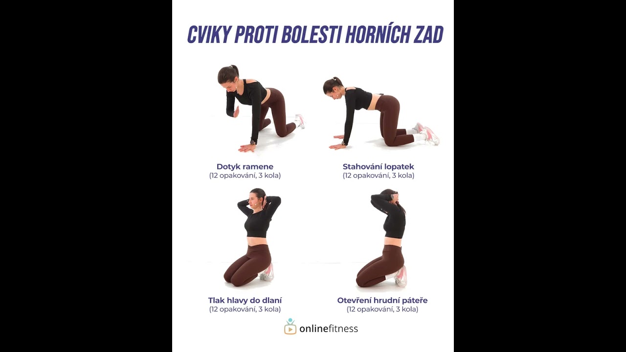 Cviky proti bolesti horních zad - OnlineFitness.cz, cvičení online doma