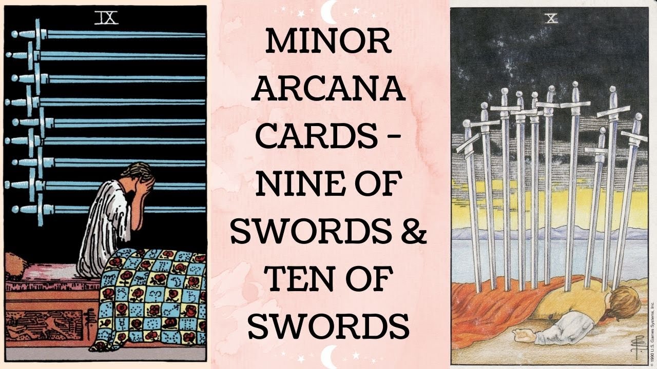NINE OF SWORDS & TEN OF SWORDS - HOW TO READ MINOR ARCANA CARDS ? LEARN TAROT CARD IN HINDI