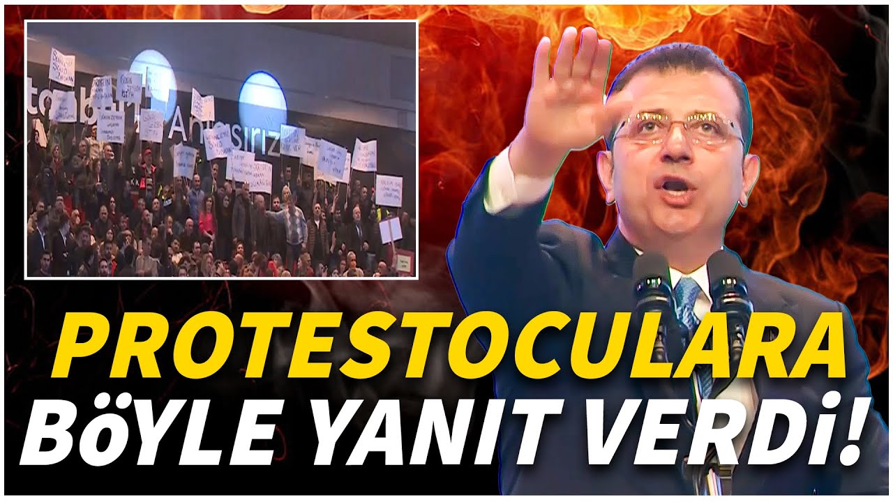 Ekrem İmamoğlu protestoculara böyle cevap verdi! Olaylı tanıtım toplantısı!