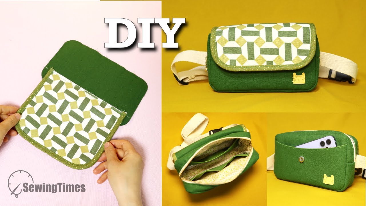 Полное руководство по изготовлению поясной сумки❗Как сшить поясную сумку с несколькими карманами