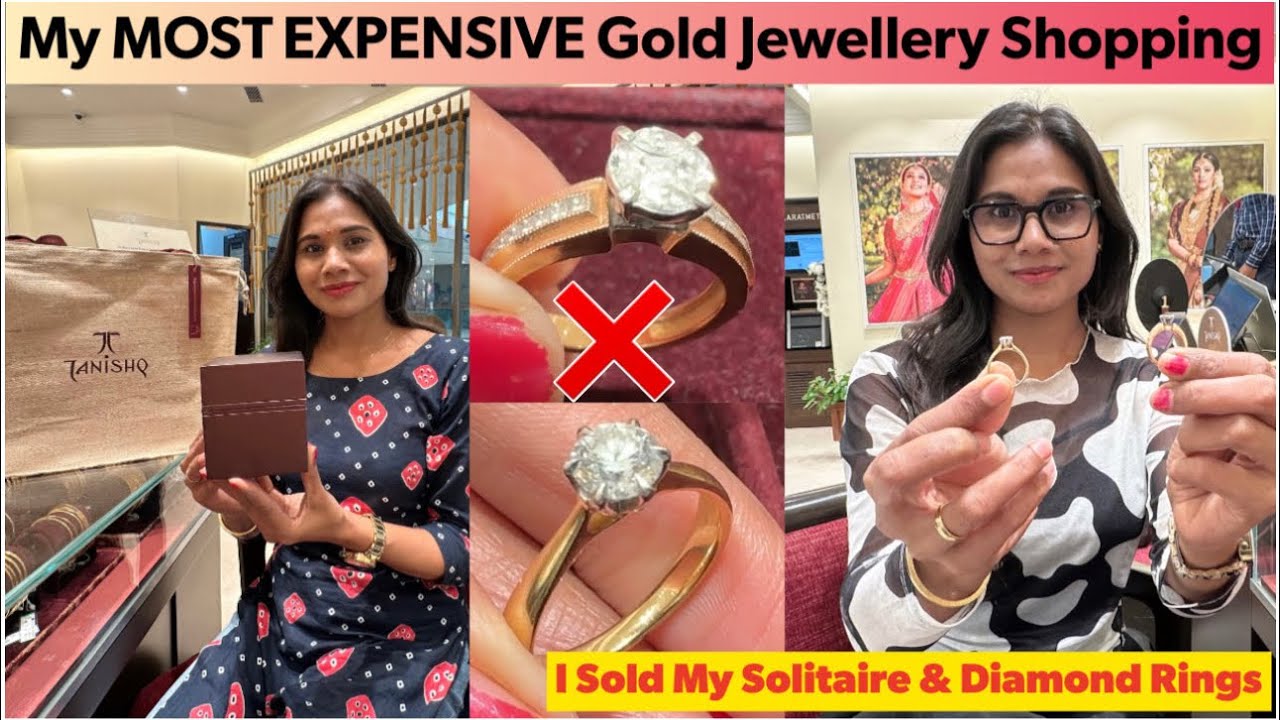 Tanishq Gold Jewellery Shopping🛍️(WHY I SOLD MY SOLITAIRE & DIAMOND RINGS?😳)