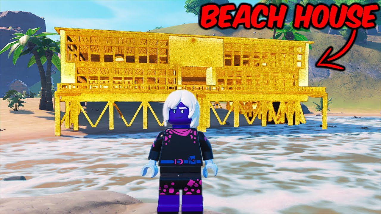 I Built a MEGA BEACH Village in LEGO FORTNITE