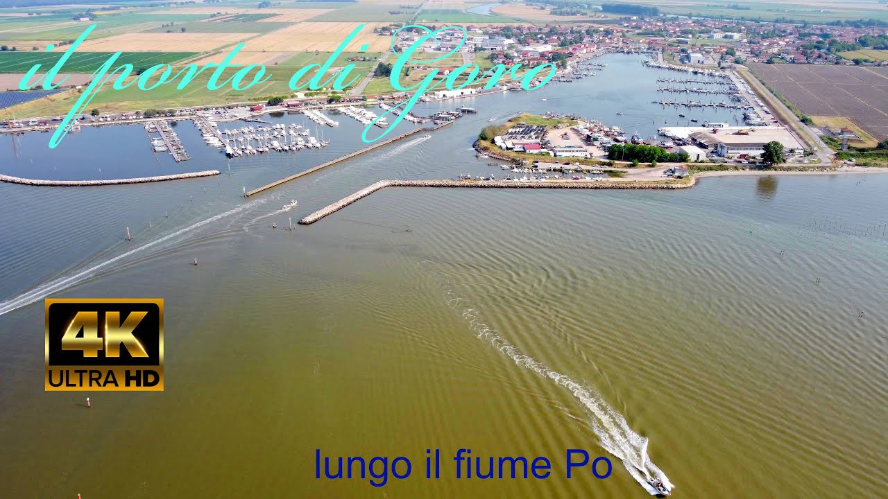 Italy 4k - Il porto di Goro - lungo il fiume Po, il delta del Po