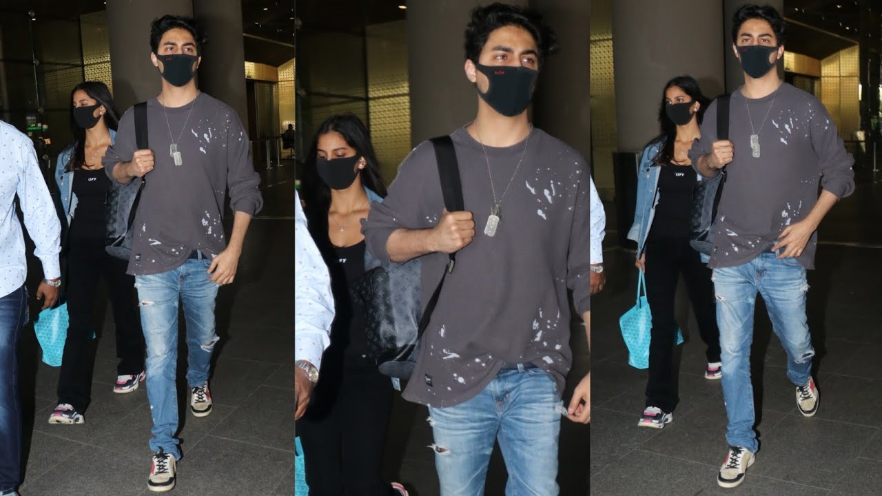 Aryan Khan & Suhana Khan Spotted at Mumbai Airport 💕😎📷