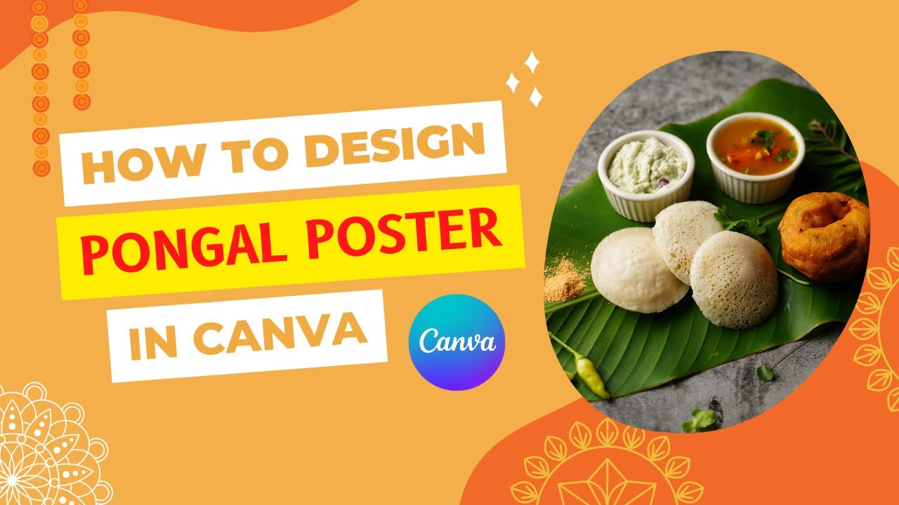 How To Design A Simple Pongal Poster In Canva | Graphic Design | Tutorial