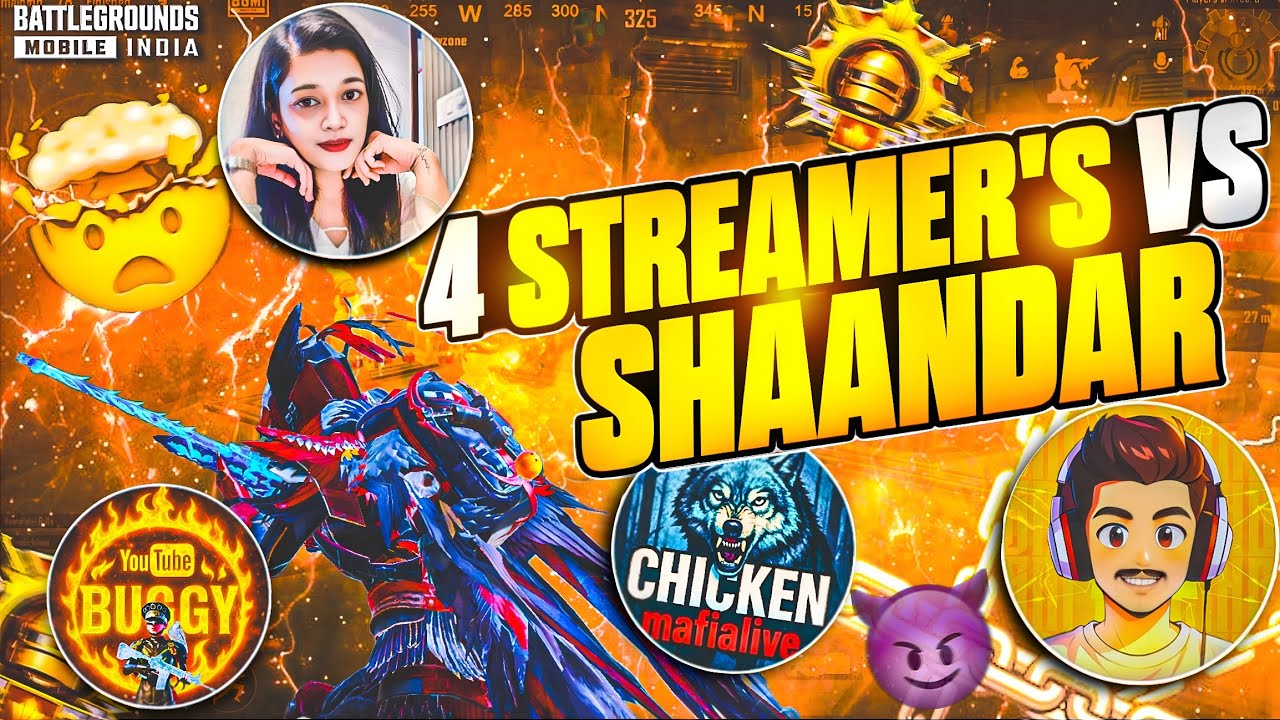 🔱4 YouTubers Got Shocked In Top 50 Conqueror Lobby | Live Streamers Squad Vs Me - BGMI 3.9 Update