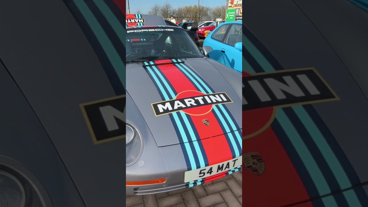 Porsche 959 look a like Martini livery modded 911 at The Motorist on Max Power Day