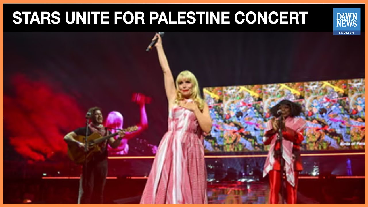 Riz Ahmed, Paloma Faith Lead Sold-Out London Concert for Palestine at Wembley | Dawn News English