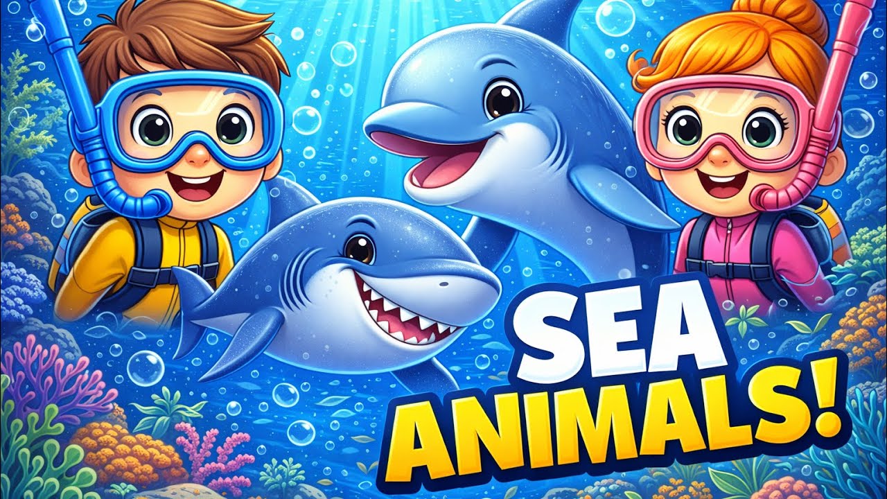 Sea Animals for Kids 🐬🌊 | Fun Facts + Tricky Quiz!