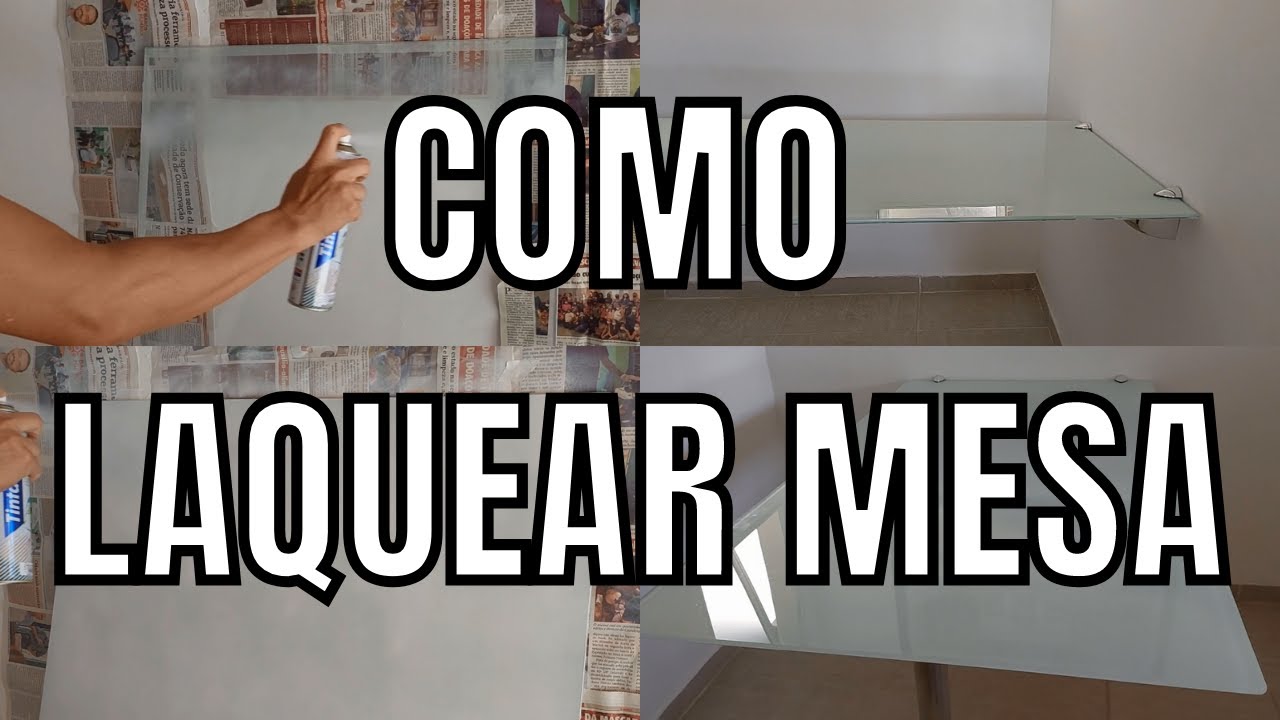 LAQUEAR MESA DE VIDRO PASSO A PASSO | Aprenda como laquear usando tinta spray | Laqueado f&aacute;cil
