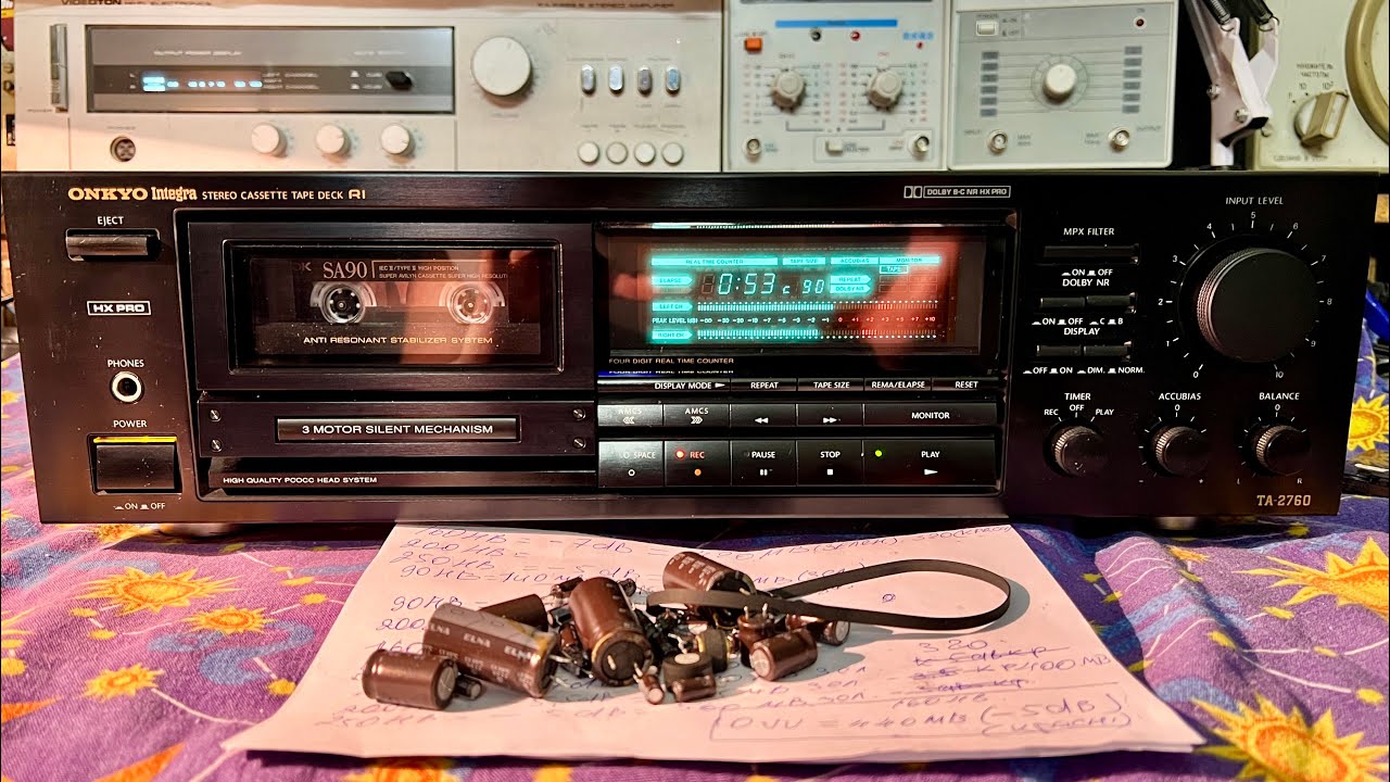 Дека кассетная, пишем на Onkyo Integra TA-2760 после ремонта.