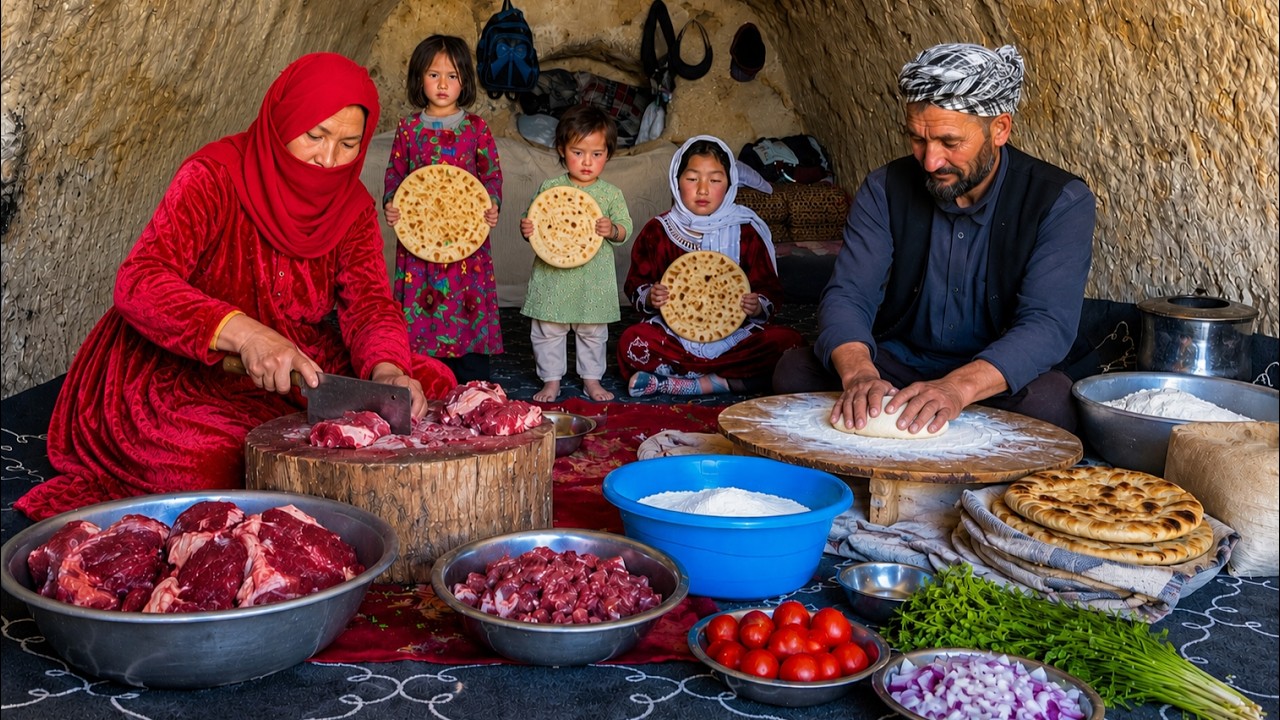 Surviving in an Afghan Cave | Cooking Traditional Kofta Pulao | Authentic Village Life