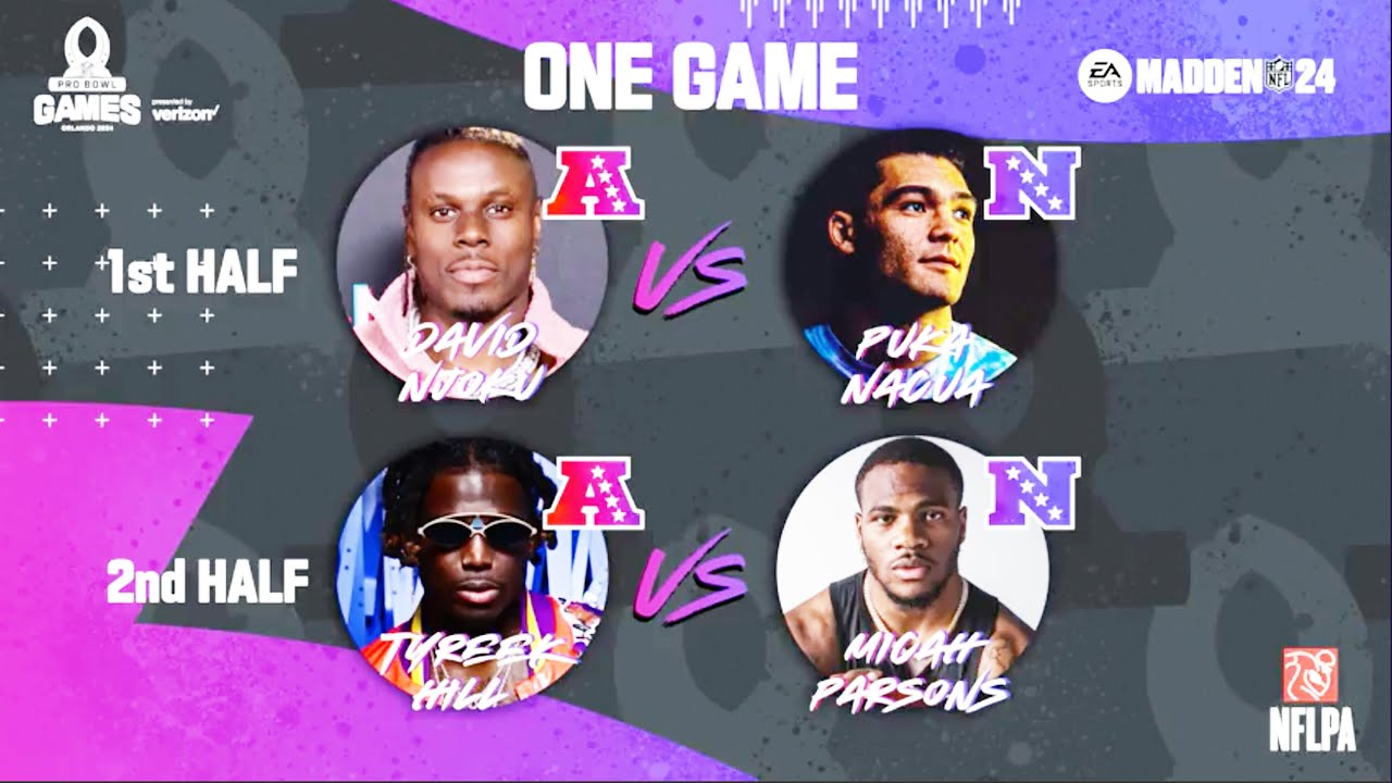 Pro Bowl: Madden '24 Edition - Micah Parsons & Puka Nacua vs. Tyreek Hill & David Njoku!
