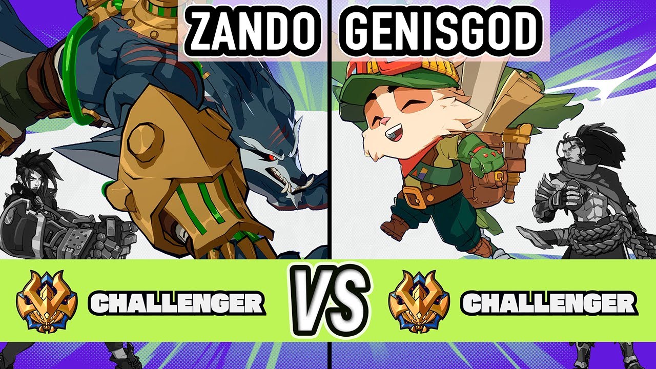 2XKO ▰ Zando (Warwick / Vi) vs GenisGod (Teemo / Yasuo) ▰ High Level Gameplay