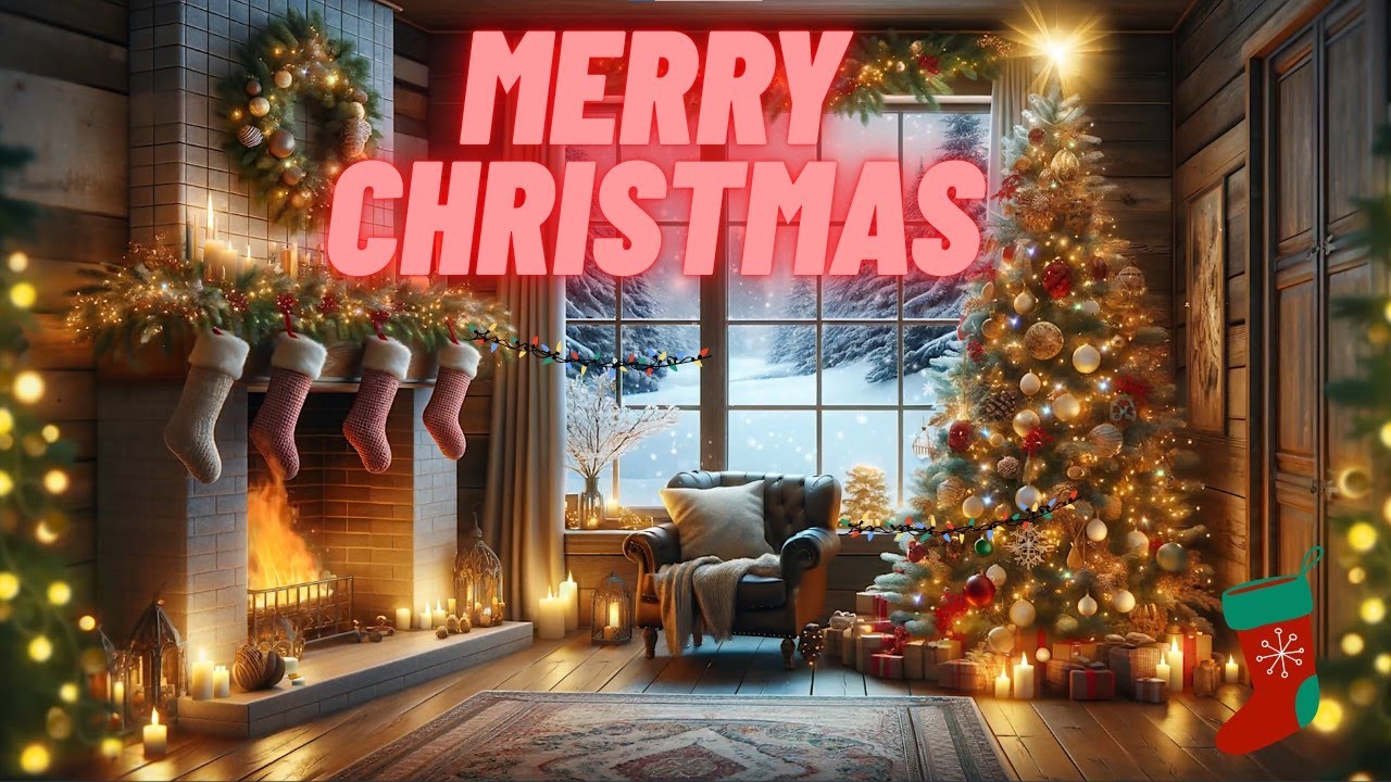 Christmas Cozy Ambience | Fireplace & Soft Holiday Music