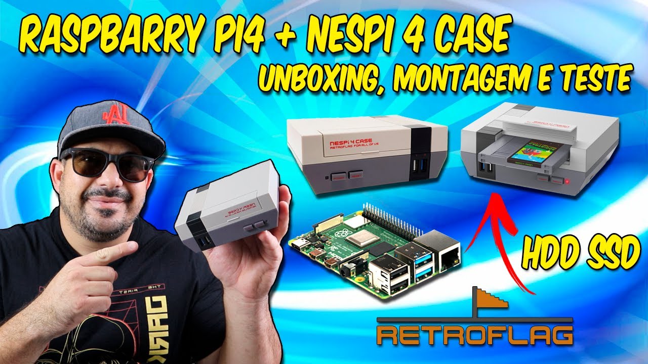 RASPBARRY PI4 + NESPI 4 CASE | UNBOXING MONTAGEM E TESTE | PORTUGUÊS PT-BR