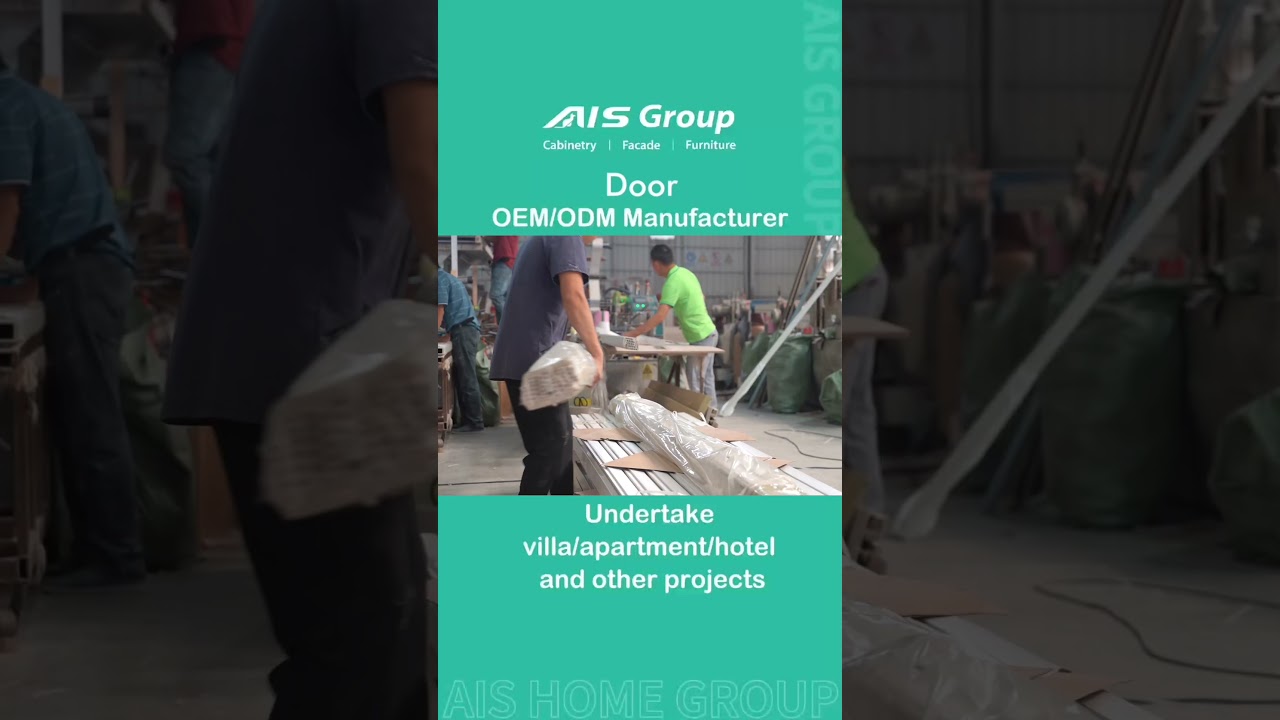 The WPC door factory manufacturing process.