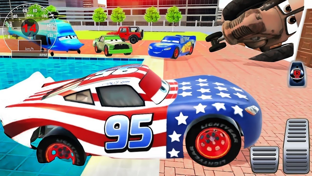 Dinoco Helicopter & American Mcqueen - Indian Theft Aura Police Simulator - Android GamePlay #7