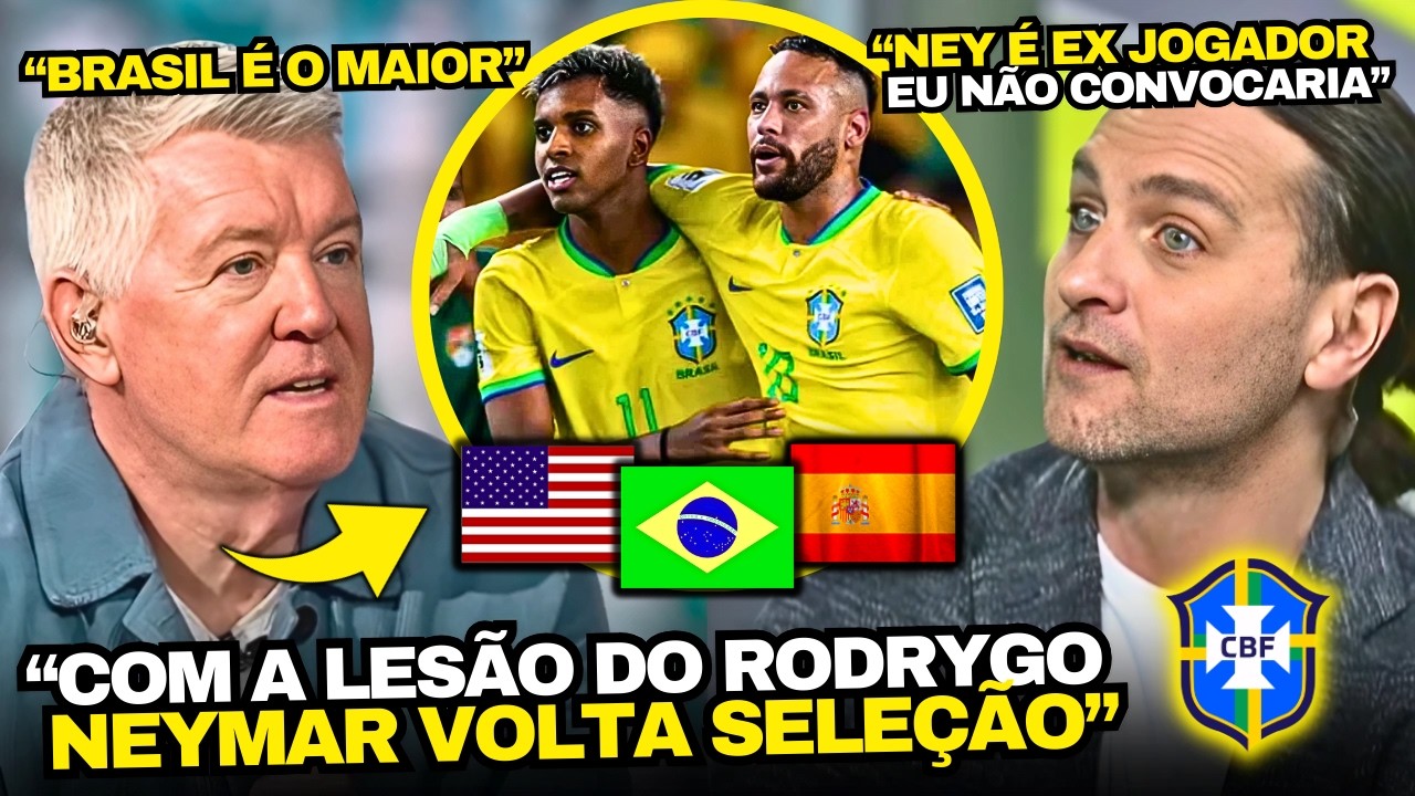 IMPRENSA GRINGA FALOU DO NEYMAR VOLTAR A SELEÇÃO APÓS LESÃO DO RODRYGO