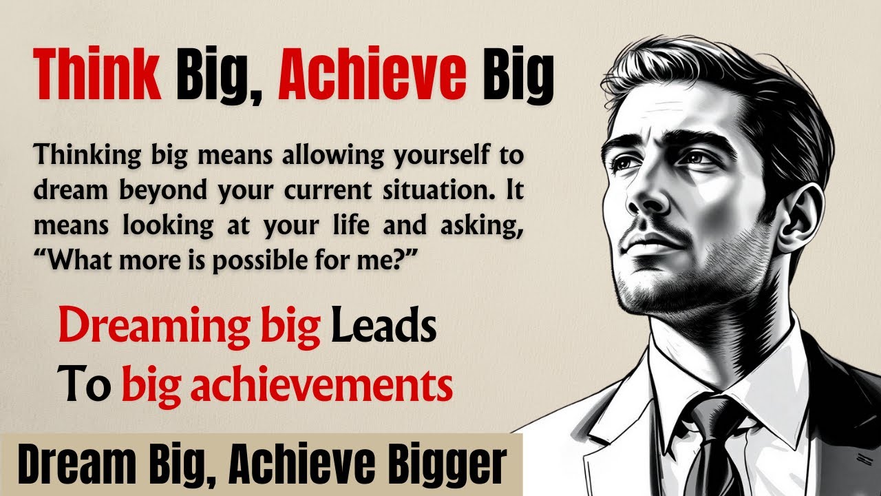 Think Big, Achieve Big | Dream Big, Achieve Bigger | Improve your English | Graded Reader Listening