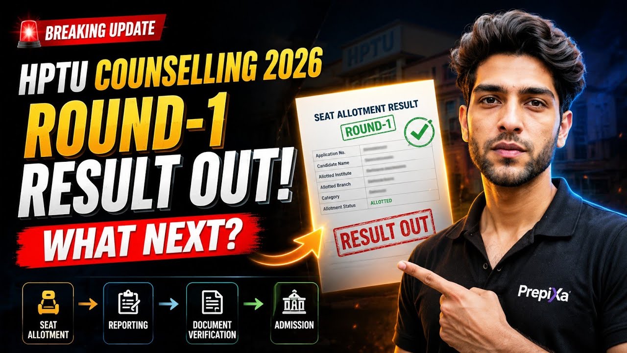 HPTU Counselling 2026 Round-1 Result OUT 🎉 | Seat Allotment Result Released | Reporting & Documents