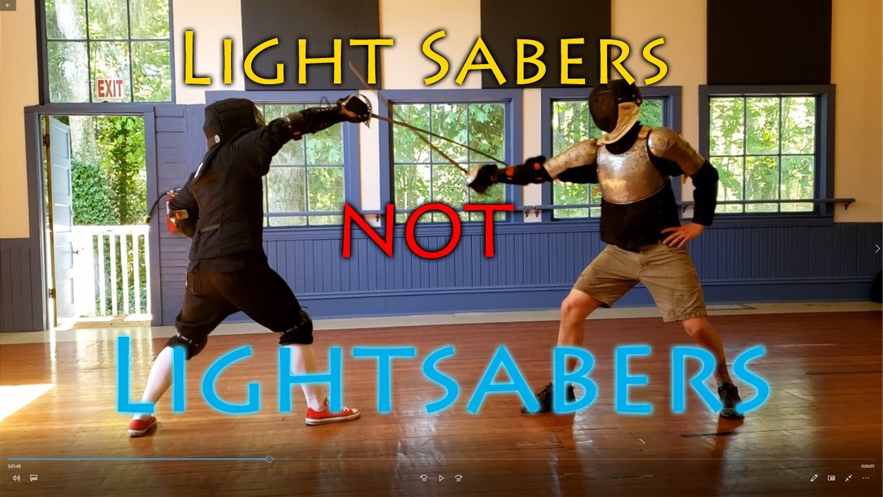 Dueling Saber VS Gymnasium Saber - Battle of the Light Sabers NOT Lightsabers!