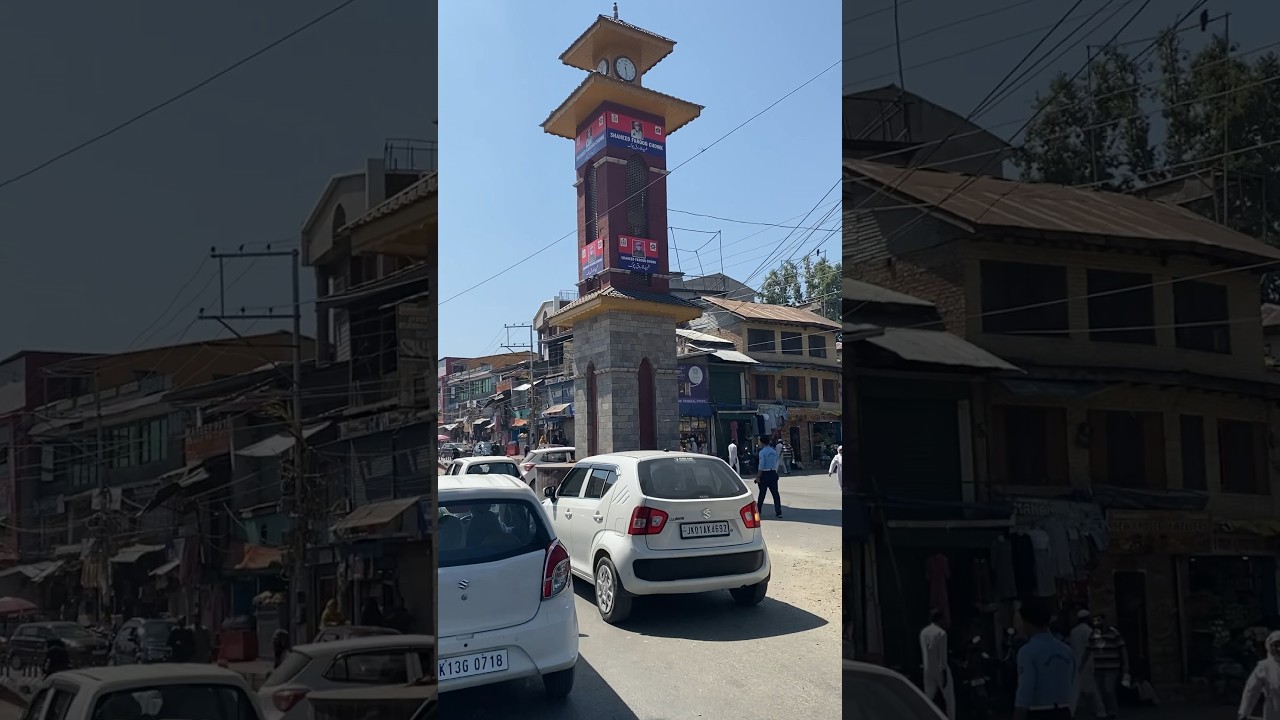 PULWAMA Kashmir CHOWK NEW CLOCK TOWER #pulwama #shortsvideo #kashmir #youtubeshorts