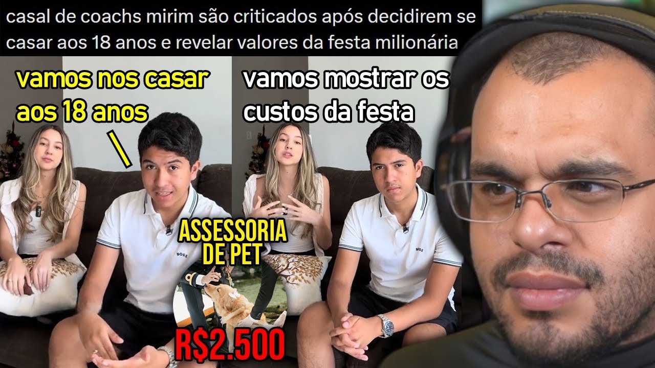 COACHS MÍRINS DE 18 ANOS ANUNCIAM CASAMENTO MILIONÁRIO E SÃO CRITICADOS