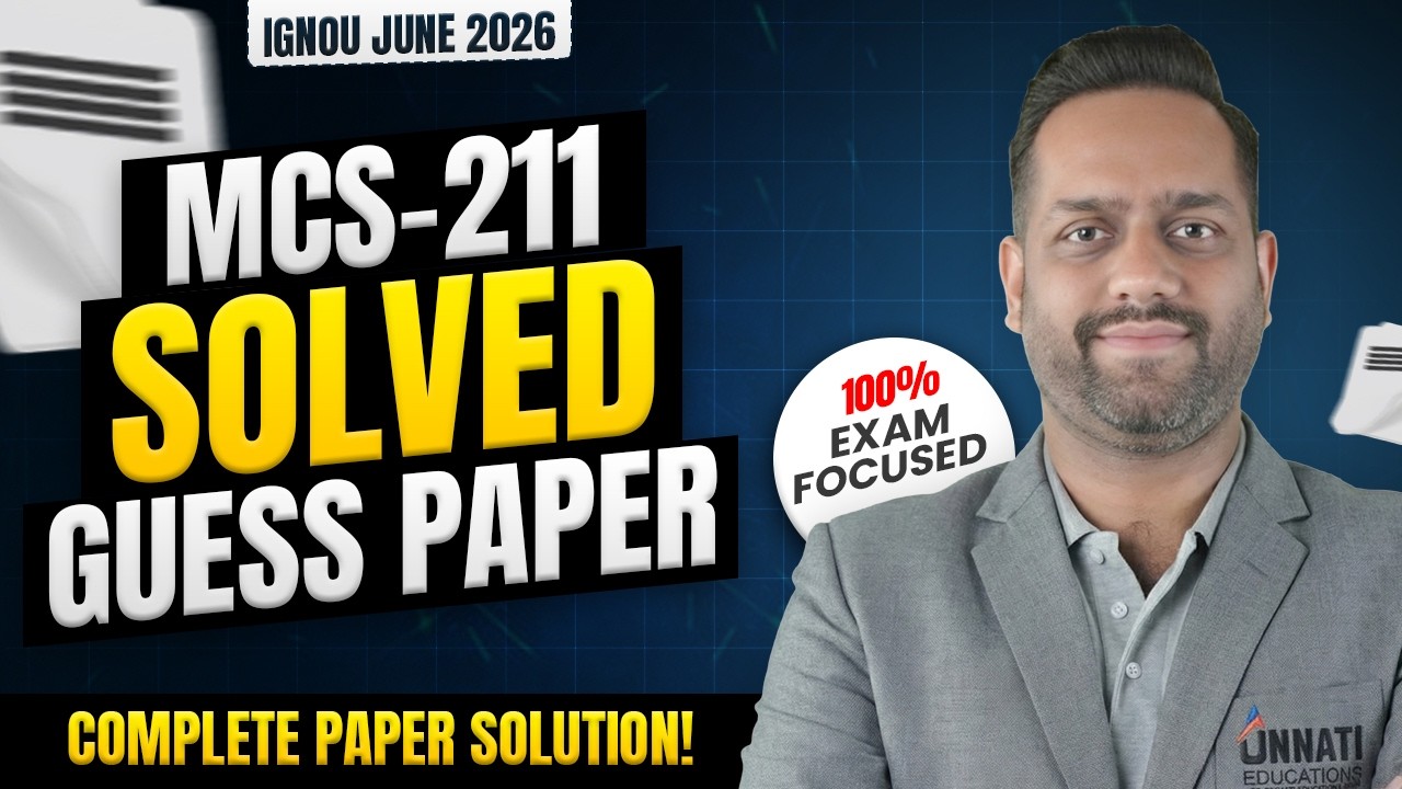 MCS 211 Guess Paper 2026 | IGNOU MCS 211 Design and Analysis of Algorithms Important Questions