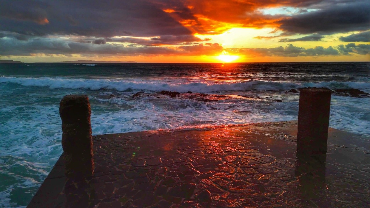 Tramonto a Masua col Maestrale tra spiaggia e miniera di Porto Flavia Gennaio 2026 Sardegna