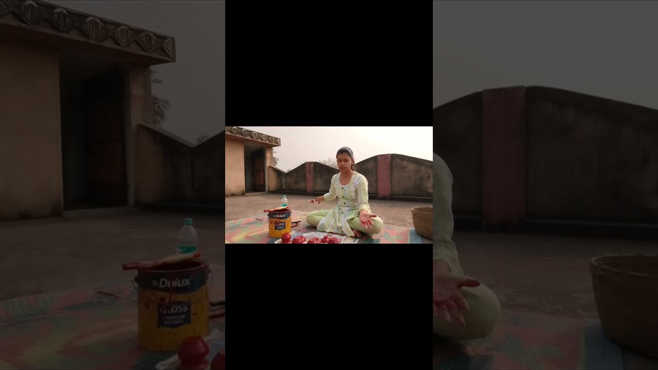 আমার কাকুর আর কিছু দিন পর বিয়ে তার  জন্য এই ঘটগুলো রং করছি । 