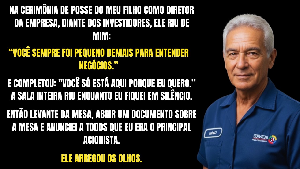 NA POSSE DA EMPRESA, MEU FILHO ME HUMILHOU DIANTE DE TODOS, MAS FICOU CHOCADO QUANDO DESCOBRIU QUE..